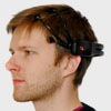 Brain Hacking student Adam Gerber wearing an Emotiv EEG headset