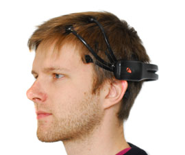 Adam Gerber wearing Emotiv EEG Headset